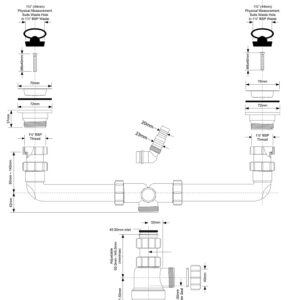 Сифон Mc/Alpine 1 1/2″ х 40 д/двойн.мойки с отв.MRSK5-A