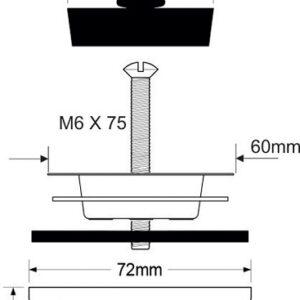 Слив Mc/Alpine 1 1/4″ 60мм (с пробкой) MRWW1