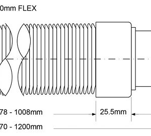 Слив Mc/Alpine 1 1/2″ Гофра до 1200мм MRMF2-12  (45)