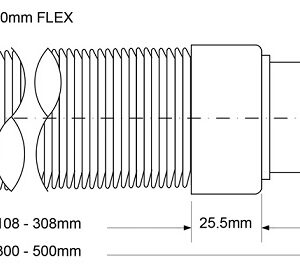 Слив Mc/Alpine 1 1/2″ Гофра до 500мм MRMF2-05  (70)