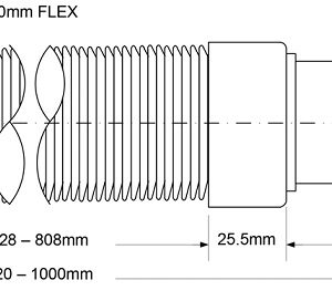 Слив Mc/Alpine 1 1/2″ Гофра до 850мм MRMF2 (50)