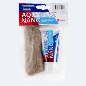 Паста уплотн.сантехнич. Aquaflax nano, 30гр.+ 15гр.лён